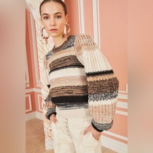 NWT $645 Ulla Johnson Samara Cropped Alpaca Wool Sweater